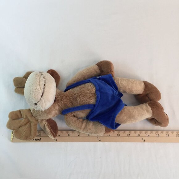 Bukowski Design Moose Plush Blue Volvo Overalls Plush 15" Stuffed Animal Sweden - Picture 9 of 9